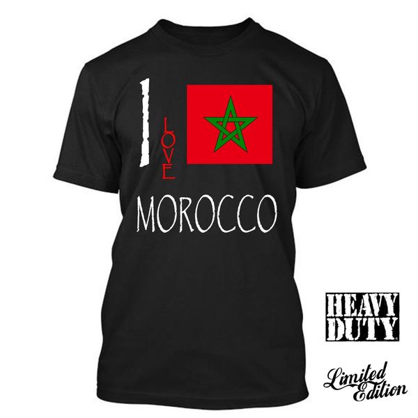 

print tees short sleeve o-neck morocco i love culture flag t shirt tees men summer style