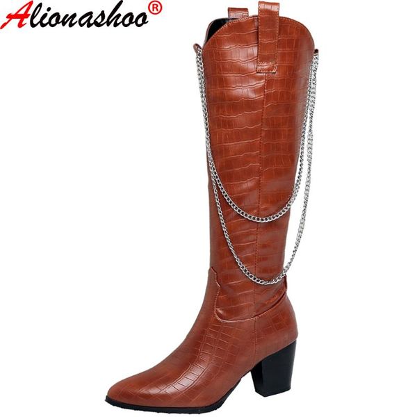 

western cowboy boots for women long winter boots pointed toe cowgirl wedges motorcycle botas cowboy mujer plus sizes 34-46, Black