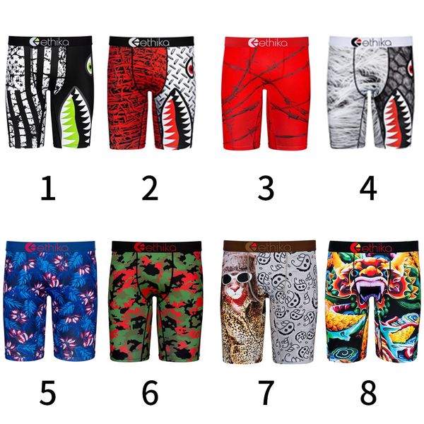 

10 colors ethika icon men boxers quick dryinge shark boxers mens cuecas boxers de marca boxer shorts men underwear long boxer dhl, White;black