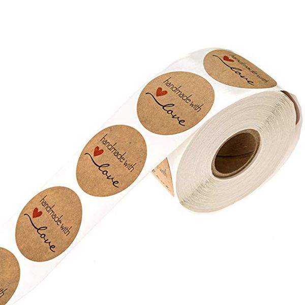 

craft label diy art handmade with love stickers natural accessories round party