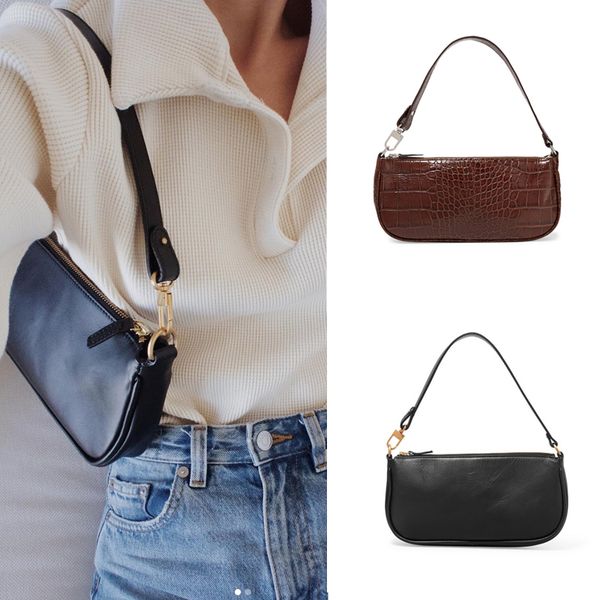 

2020 women shoulder bag brand designer handbags purse ladies fashion quality leather baguette bag casual retro small tote bags