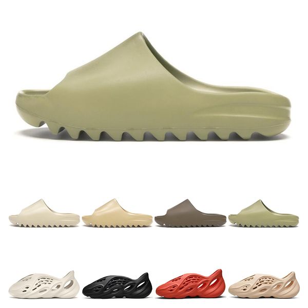 

new kanye west slide men women slippers bone desert sand resin earth brown ararat runner mens slides beach l sandals outdoor, Black