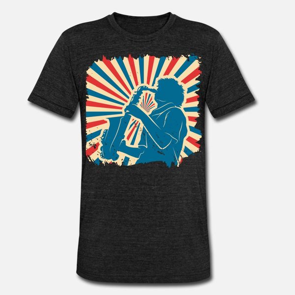

saxophone jazz music instrument gift sax retro t shirt men personalized 100% cotton o-neck cool gift comical summer original shirt