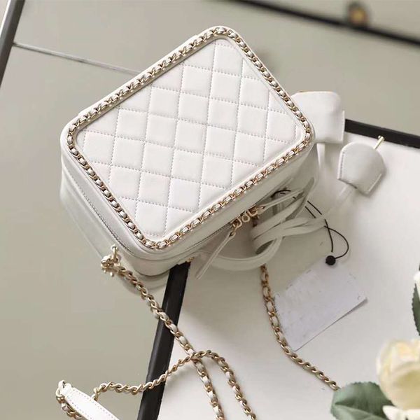 

new women's cowhide solid color shoulder bag chain handbag camera bag fashion full copper cosmetic bag