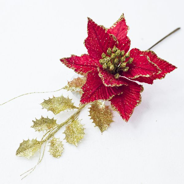 

christmas gold powder home tree decor party artificialÂ flower ornament silver