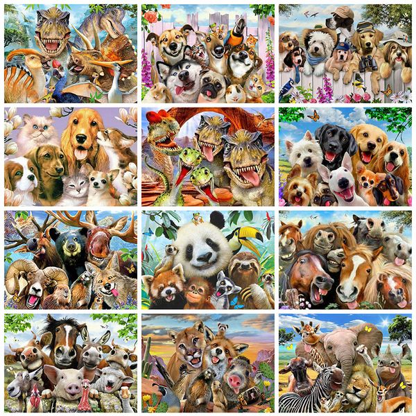

wall art full square diamond embroidery animals 5d diy diamond painting kit cross stitch mosaic rhinestone picture crafts gift