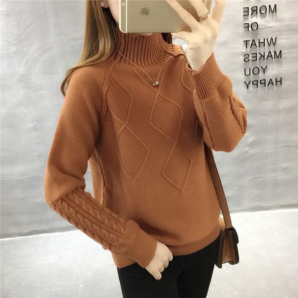 

casual womans oversize sweaters luxurious fleece new fashion spring autumn warm winter and autumn turtleneck crochet pullovers jumper, White;black