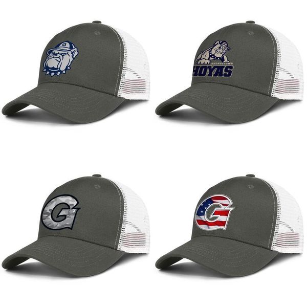 

georgetown hoyas basketball logo adjustable trucker cap fashion baseball hat vintage dad ball caps for men women wordmark 3d effect flag, Blue;gray