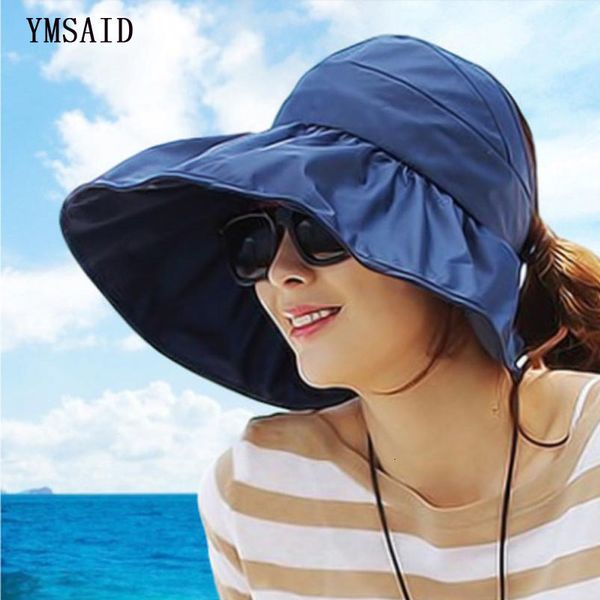 

ymsaid шлемы sun слейте top visor hat складного охладить с большим heads-бич hat summer uv protection hat для женщин в, Yellow