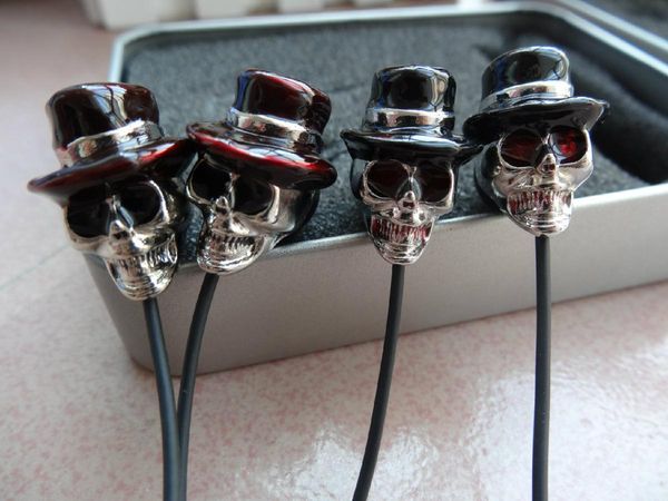 

cgjxscgjxsnew skull hat cat 3 .5mm metal in -ear earphone mic for samsung for iphone