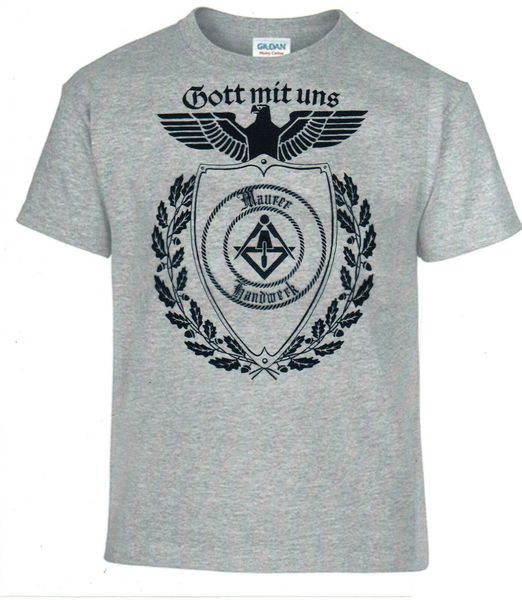

t-shirt maurer gott mit uns handwerk zunft mason god with us craft guild 2019 summer new costumes men o-neck tee