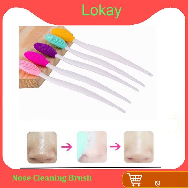 

10шт / пакет красочные силиконовый черноголовых носа щетка exfoliating носа щетка силикон массаж лица инструмент для очистки