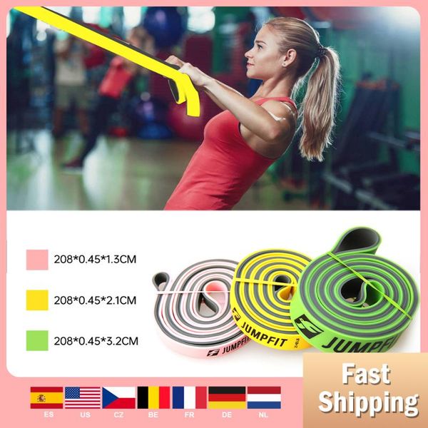

41" resistance bands 208cm fitness rubber pull up power latex expander hanging yoga loop band