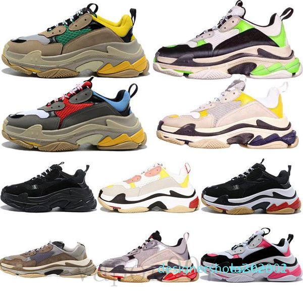 

triple s old dad shoe tripler sneakers green clear sole chaussures retro women zapatos men hommes hombre zapatillas black 1 d01