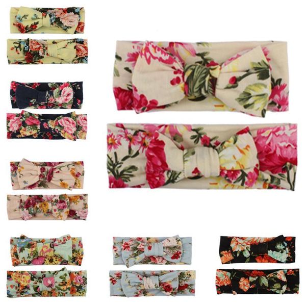 

brand new retro fashion adults and baby beautiful elastic cloth bowknot headband hair accessories 0718, Slivery;white