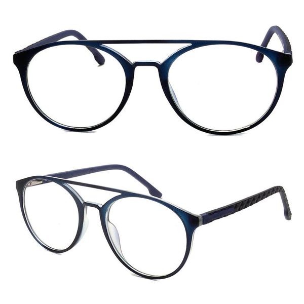 

double nose bridge round full frame size 49-19-140 15.1g tr90 optical glasses, Black