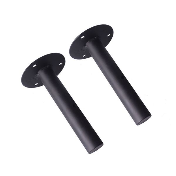 

2pcs round pipe scaffold board shelf bracket durable wrought iron wall mount