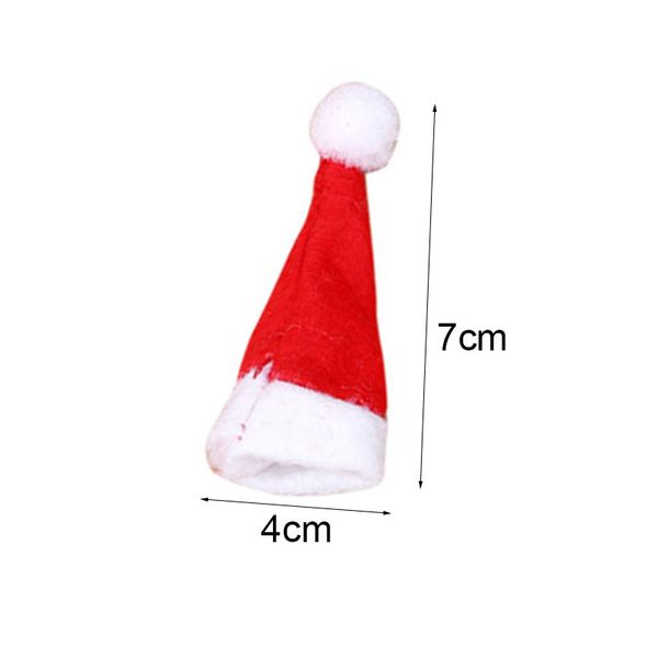 

20pcs lollipop christmas hat small mini candy santa claus cap decoration party dc112