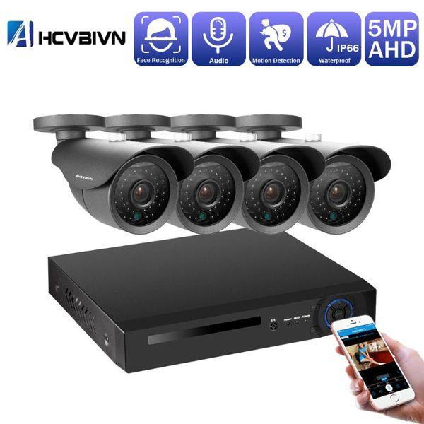 

systems home camera cctv system 4ch 6 in 1 ahd tvi cvi kit 5.0mp indoor outdoor weatherproof surveillance security