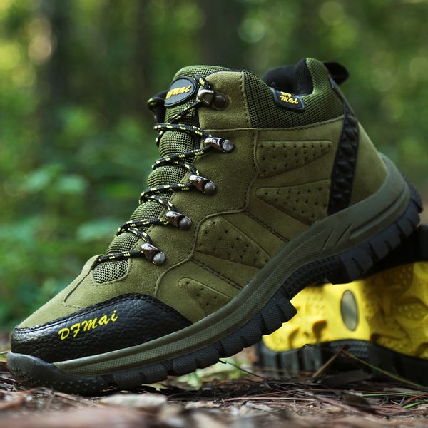 

men mountain hiking boots waterproof male trekking shoes leather climbing treking sneakers zapatillas outdoor hombre senderismo