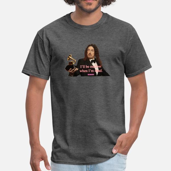 

4 weird al yankovic t shirt men print cotton round neck basic solid graphic comfortable summer style pictures shirt