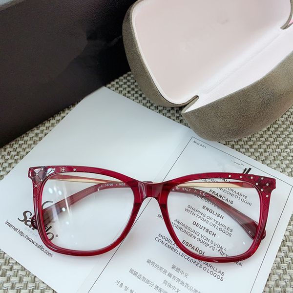 

2020 новый hotsale ch3379b дизайн одежды женщины очки кадр искусственный алмаз + плед для рецепта очки fullset упаковки выход фабрики