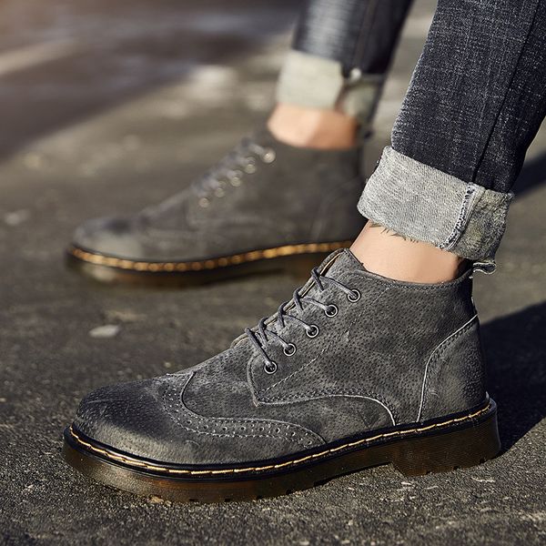 

39-46 boots men brand 2020 comfortable fashion casual boots #nxdkr6669, Black