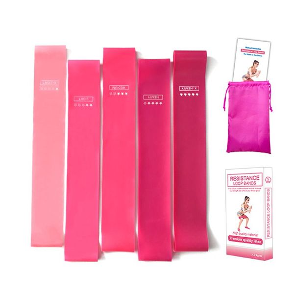 

resistance bands pink loop bands, exercise for home fitness 24bd
