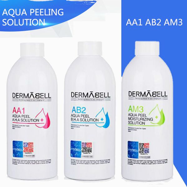 

dermabell 3*400ml per bottle aqua peeling solution aqua facial serum hydra facial serum for normal skin for hydro facial dermabrasion