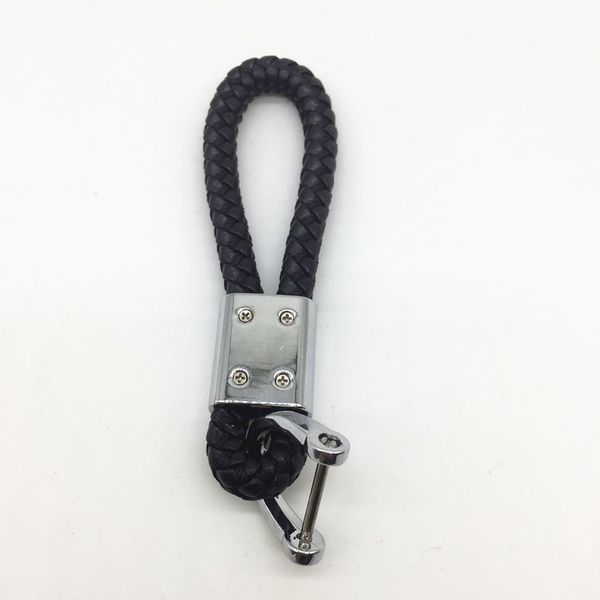 

car keychain weave straps rope key holder keyring fit for any car key, Silver
