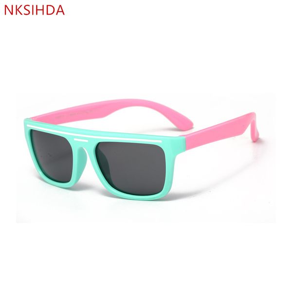 

niksihda 2020 new children's glasses silica material sunglasses fashion trend children's sunglasses uv 400, White;black