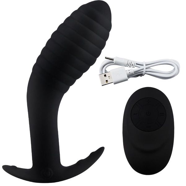 Telecomando vibrante massaggiatore prostatico uomini plug anale impermeabile 10 modelli di stimolazione vibratori anali giocattoli del sesso in silicone J1617