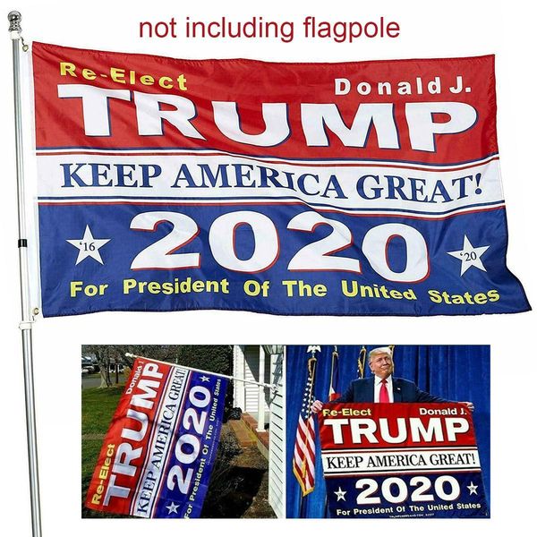 

DHL Ship! Trump Flags 2020 Election 90*150cm Polyester Printed Trump Flag Keep America Great Donald for President Campaign Banner FY6061