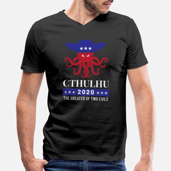 

ктулху 2020 больший из двух зол кампании эле t shirt мужчины настройка с коротким рукавом o-neck стандартный подарков смешной повседневный в