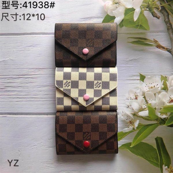 

wholesale pu leather wallet for women multicolor designer short wallet card holder women purse classic zipper pocket victorine, Red;black