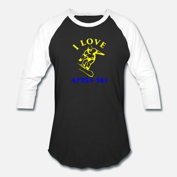 

gift i love apres ski yellow blue t shirt men customize tee shirt s-xxxl basic solid loose funny spring standard shirt