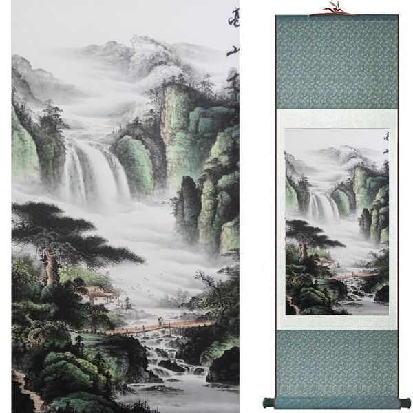 

landscape painting home office decoration chinese scroll painting mountains and river 19082420