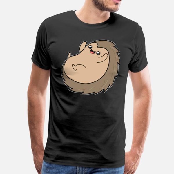

cute baby hedgehog t shirt men printing tee shirt round collar normal interesting breathable summer formal shirt