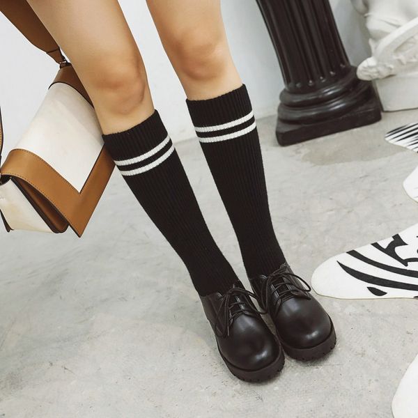 

oversized 9 10 12 boots women woman winter boots women shoes botas knitted patchwork color cross band, Black
