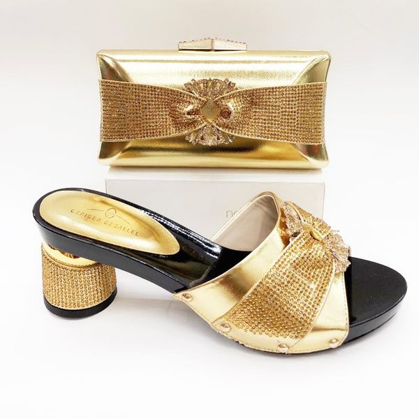 

plus size 42 43 44 african women shoes and bags set matching dress high heels and purse set italian ladies bag heels, Black