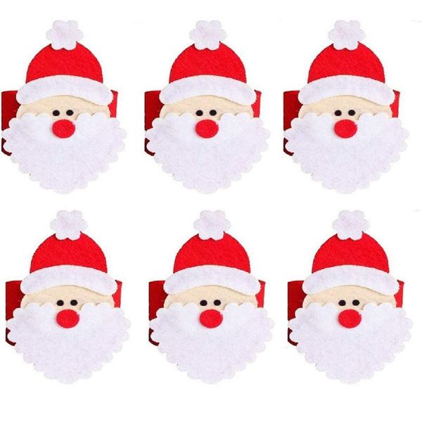 

8pcs christmas napkin rings napkin holder party banquet dinner table decor