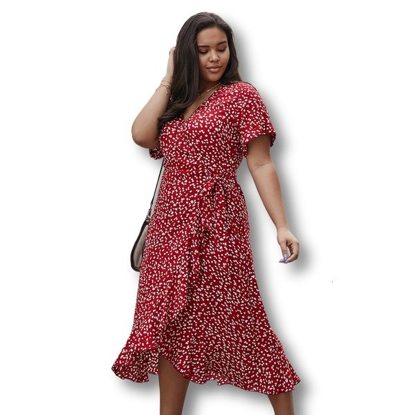 

plus size 4xl print cotton dress 2020 new summer women v-neck high waist short sleeve casual dress yellow dress clothes, Black;white