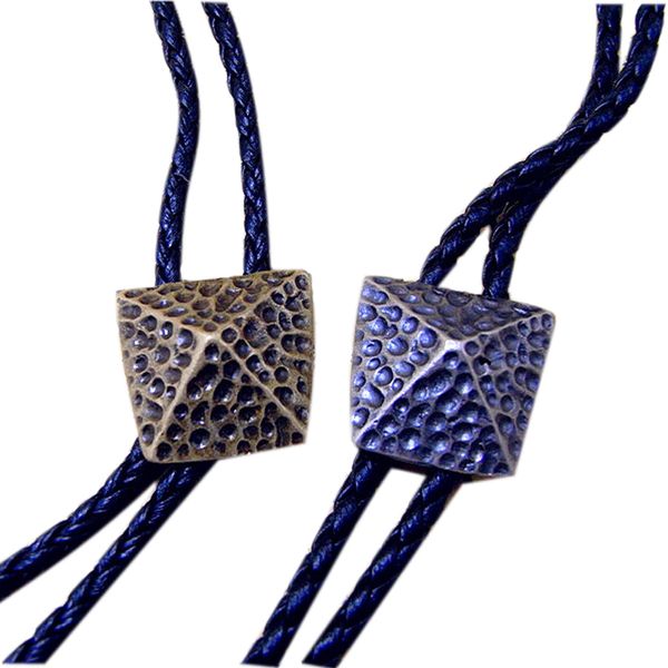 

new arrivals vintage pyramid bolo ties 3d personalized dot neck bolo ties novelty men party neck wearing accessories, Blue;purple