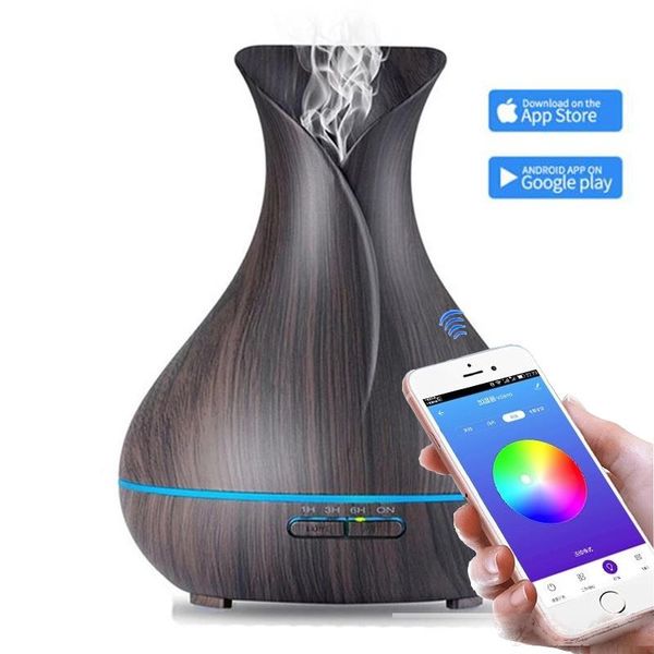 

550ml essential oil aroma diffuser with app control aromatherapy diffuser ultrasonic cool mist humidifier led lights for home