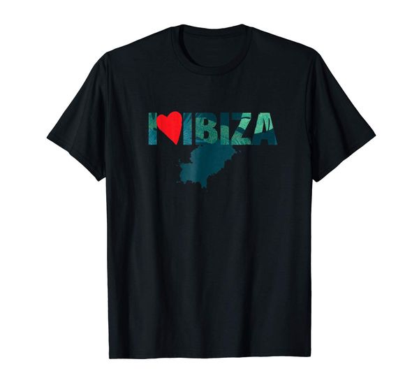 

i love ibiza tropical paint map t shirt new 2018 print letters men t-shirt fresh design summer good quality