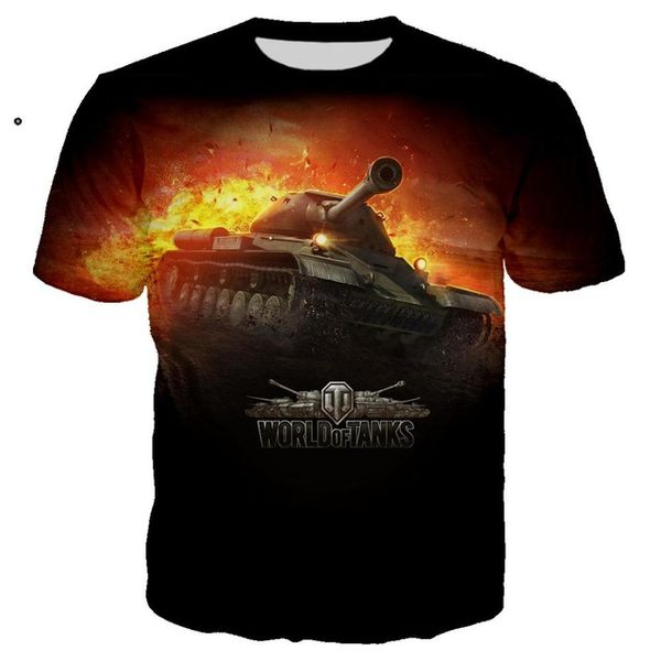 

world of tanks game military cool shirt/streetwear summer men oversized 5xl 3d print shirts anime hippie funny men clothing