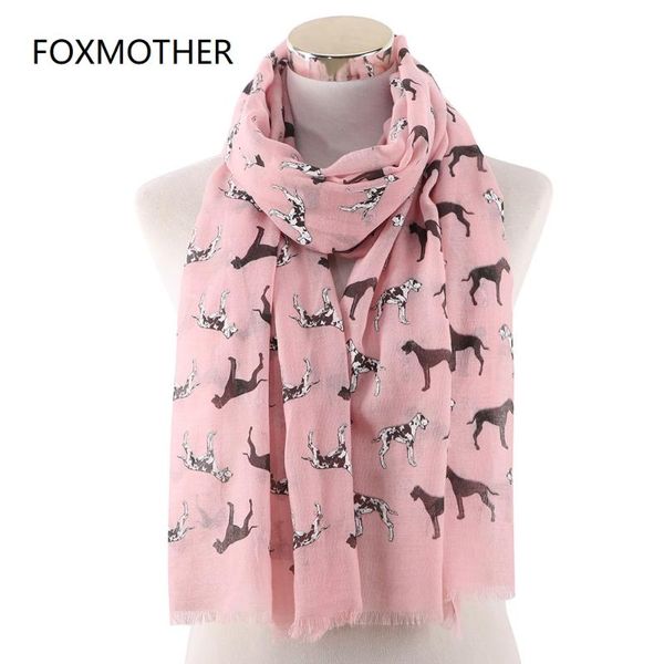 

foxmother new white pink dalmatian dog scarfs foulard femme bufanda mujer dog scarves women lover gifts mom, Blue;gray