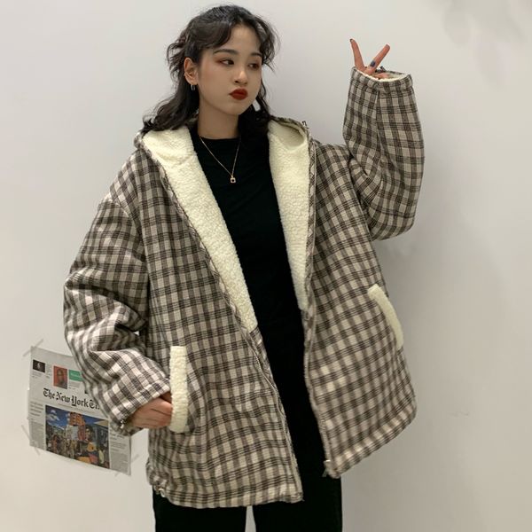 

women's down & parkas make spot double-sided cotton female in winter, Black