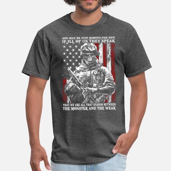 

veteran all that stands between monster and we t shirt men printing tee shirt s-3xl pictures crazy humor summer formal shirt