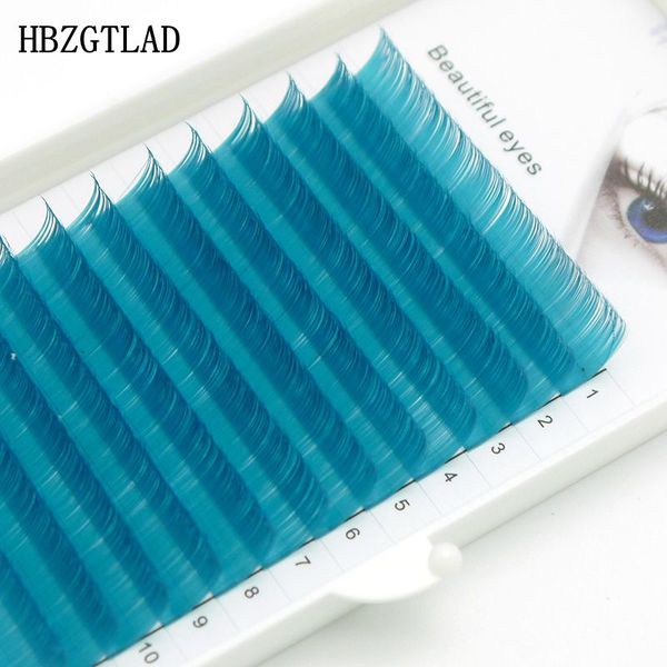

hbzgtlad new c/d curl 0.07/0.1mm 8/15mm false lashes blue color eyelash individual colored lashes faux volume eyelash extensions